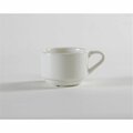 Tuxton China AlumaTux Modena 2.5 in. Stackable AD Cup - Pearl White - 3 Dozen AMU-081